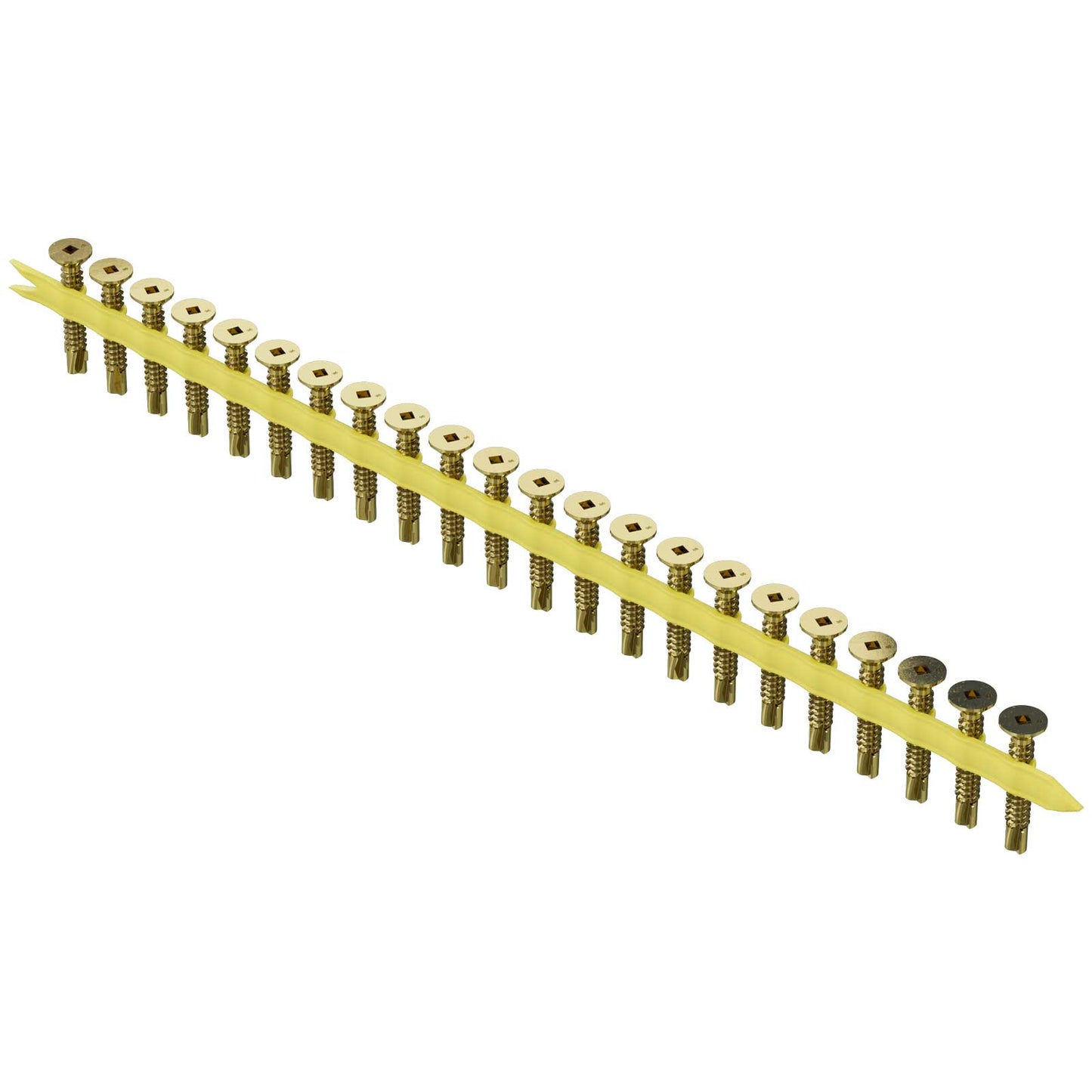 #14 x 3" Quik Drive TB Self-Drilling Wood-To-Steel Screw, Yellow Zinc, Pkg 750