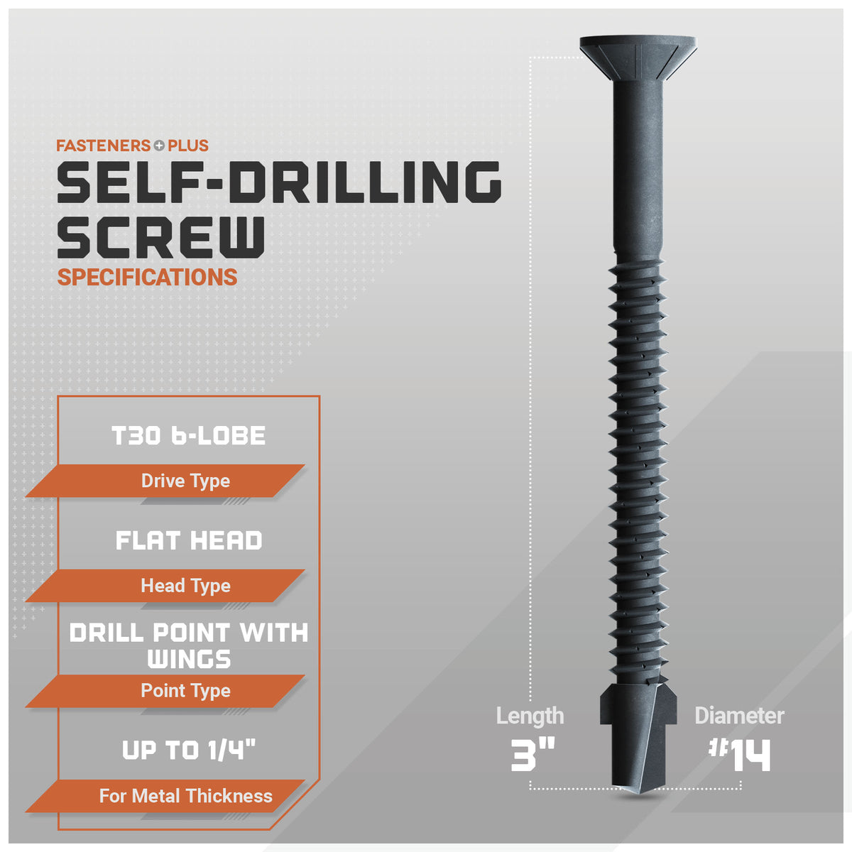 self-drilling screw specifications 