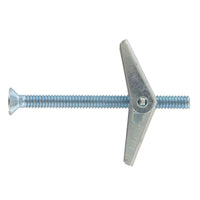 1/4"-20 x 3" Conquest Flat PH/SL Combo Toggle Bolt w/ Wing Nut - Zinc