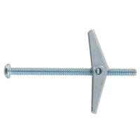 3/16"-24 x 3" Conquest Round PH/SL Combo Toggle Bolt w/ Wing Nut - Zinc