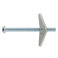 5/16"-18 x 4" Conquest Round PH/SL Combo Toggle Bolt w/ Wing Nut - Zinc