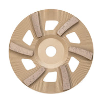 Syntec 7" Premium Soft Flat Twister Cup Wheel 6-Segment 16/20 Grit with Threaded Arbor