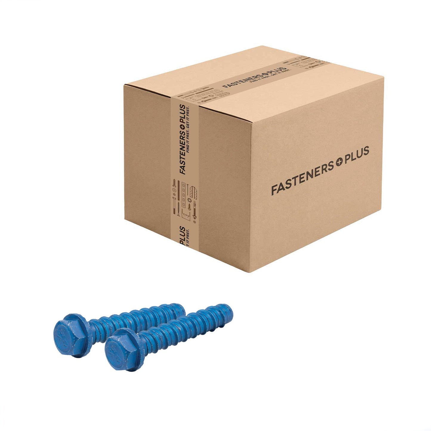 Tapcon+ 1/2" x 3" Heavy-Duty Blue Concrete Screw Anchor - Blue Climaseal | Qty. 120 (Carton)