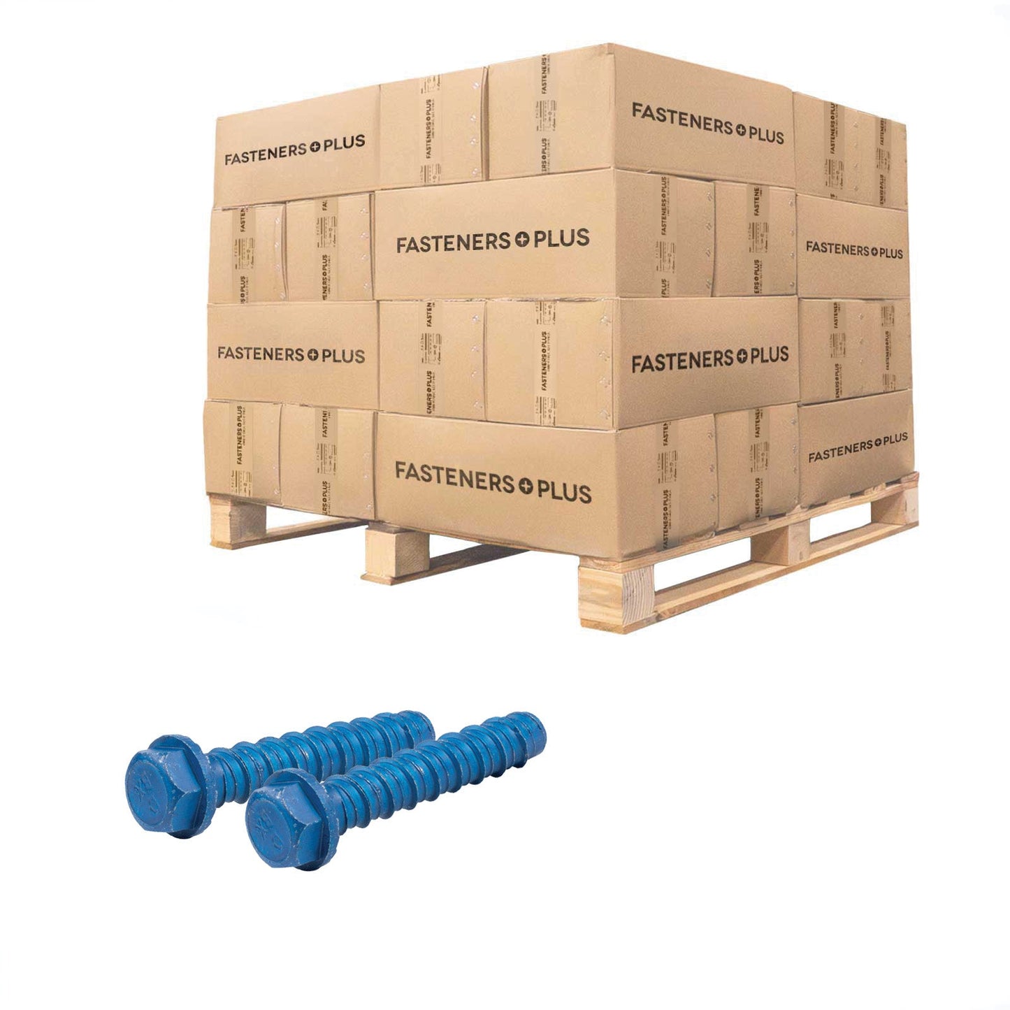 Tapcon+ 1/2" x 3" Heavy-Duty Blue Concrete Screw Anchor - Blue Climaseal | Qty. 5,400 (Pallet)