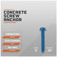 Concrete screw anchor specifications