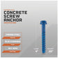 Concrete screw anchor specifications