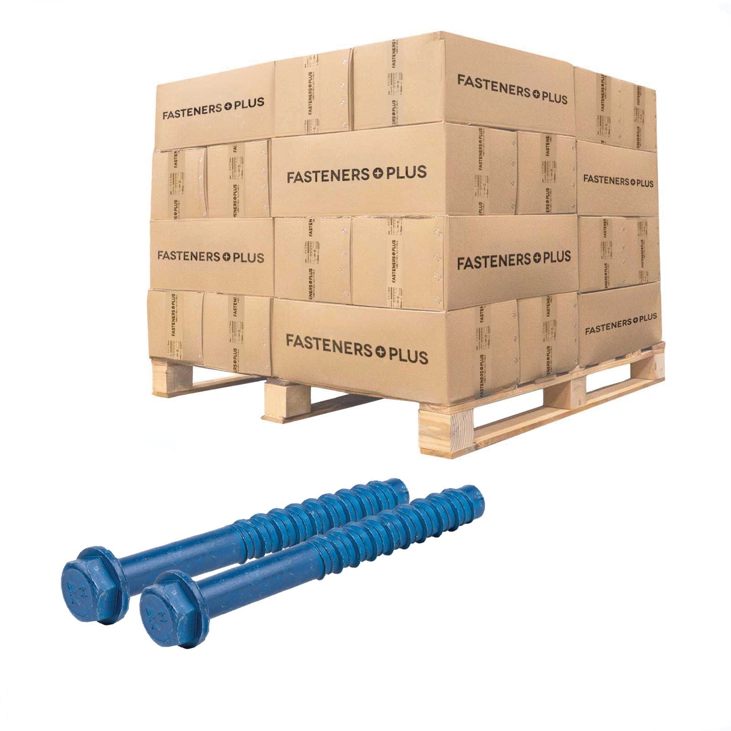Tapcon+ 1/2" x 5" Heavy-Duty Blue Concrete Screw Anchor - Blue Climaseal | Qty. 4,050 (Pallet)