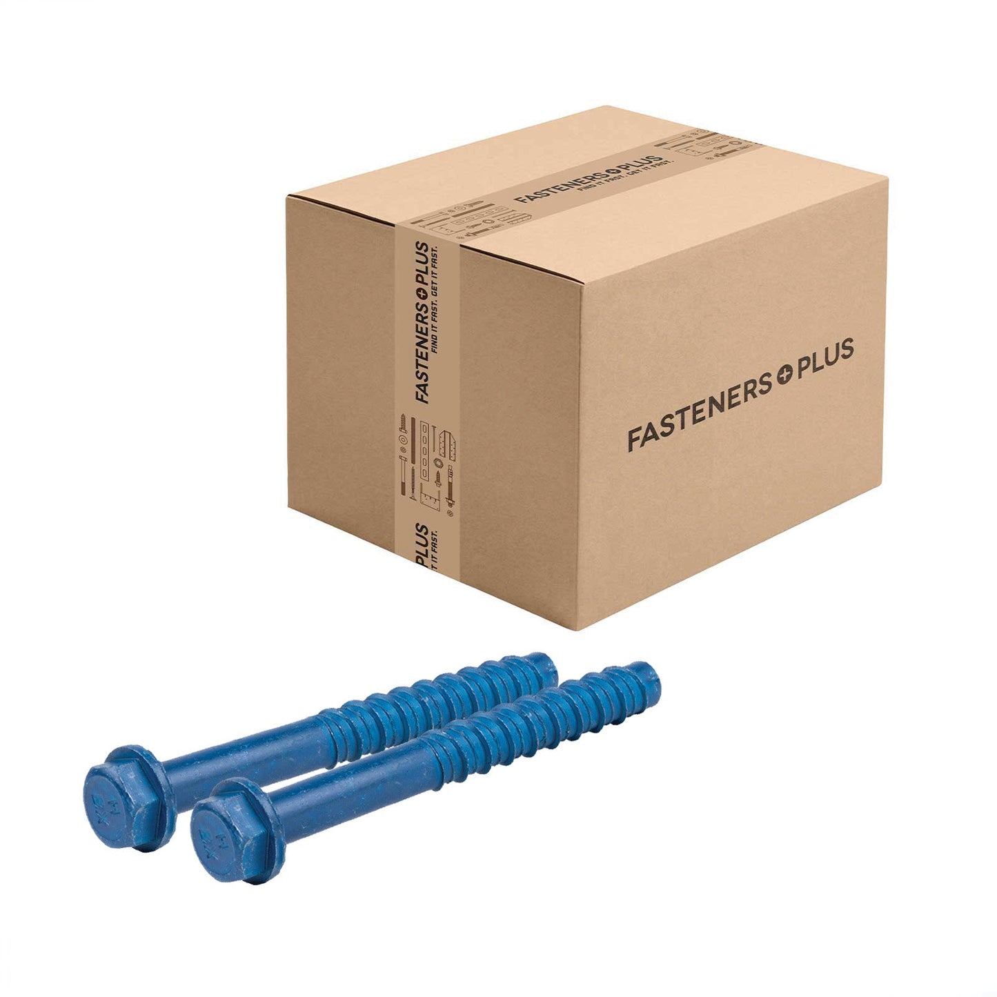 Tapcon+ 1/2" x 5" Heavy-Duty Blue Concrete Screw Anchor - Blue Climaseal | Qty. 90 (Carton)