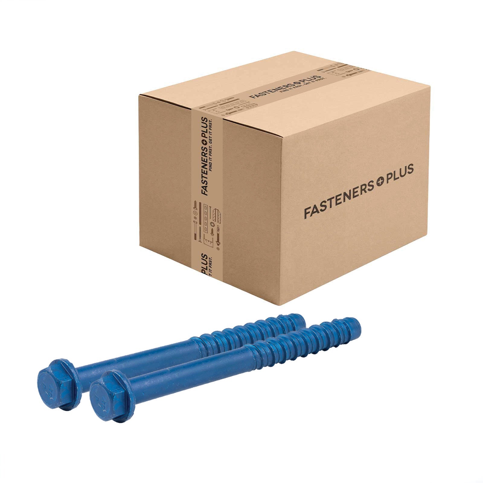 Tapcon+ 1/2" x 6" Heavy-Duty Blue Concrete Screw Anchor - Blue Climaseal | Qty. 90 (Carton)
