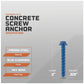 Concrete screw anchor specifications