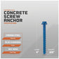 Concrete screw anchor specifications