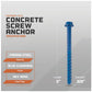 Concrete screw anchor specifications