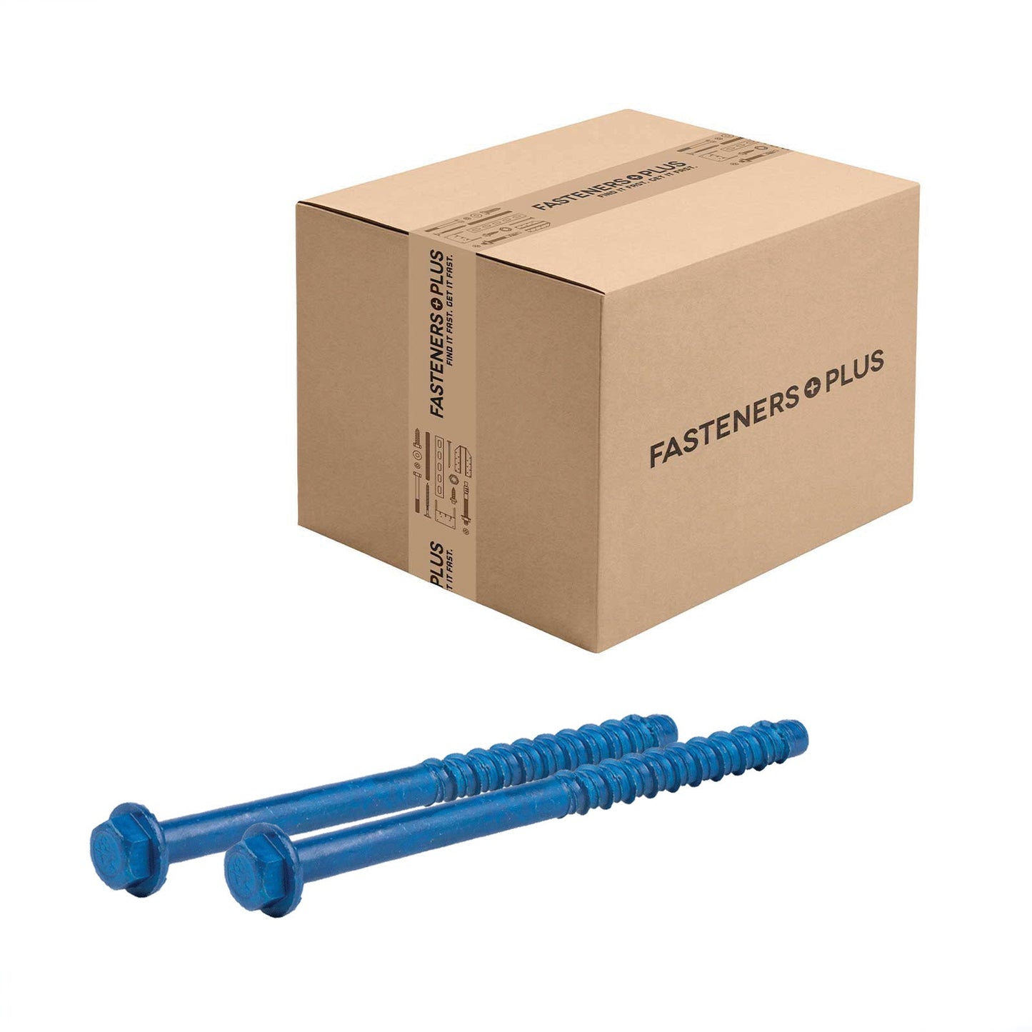 Tapcon+ 3/8" x 6" Heavy-Duty Blue Concrete Screw Anchor - Blue Climaseal | Qty. 200 (Carton)