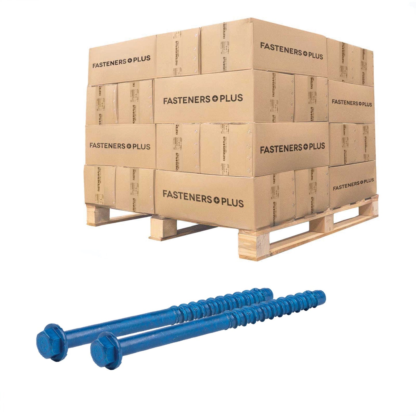 Tapcon+ 3/8" x 6" Heavy-Duty Blue Concrete Screw Anchor - Blue Climaseal | Qty. 7,200 (Pallet)