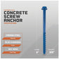 Concrete screw anchor specifications