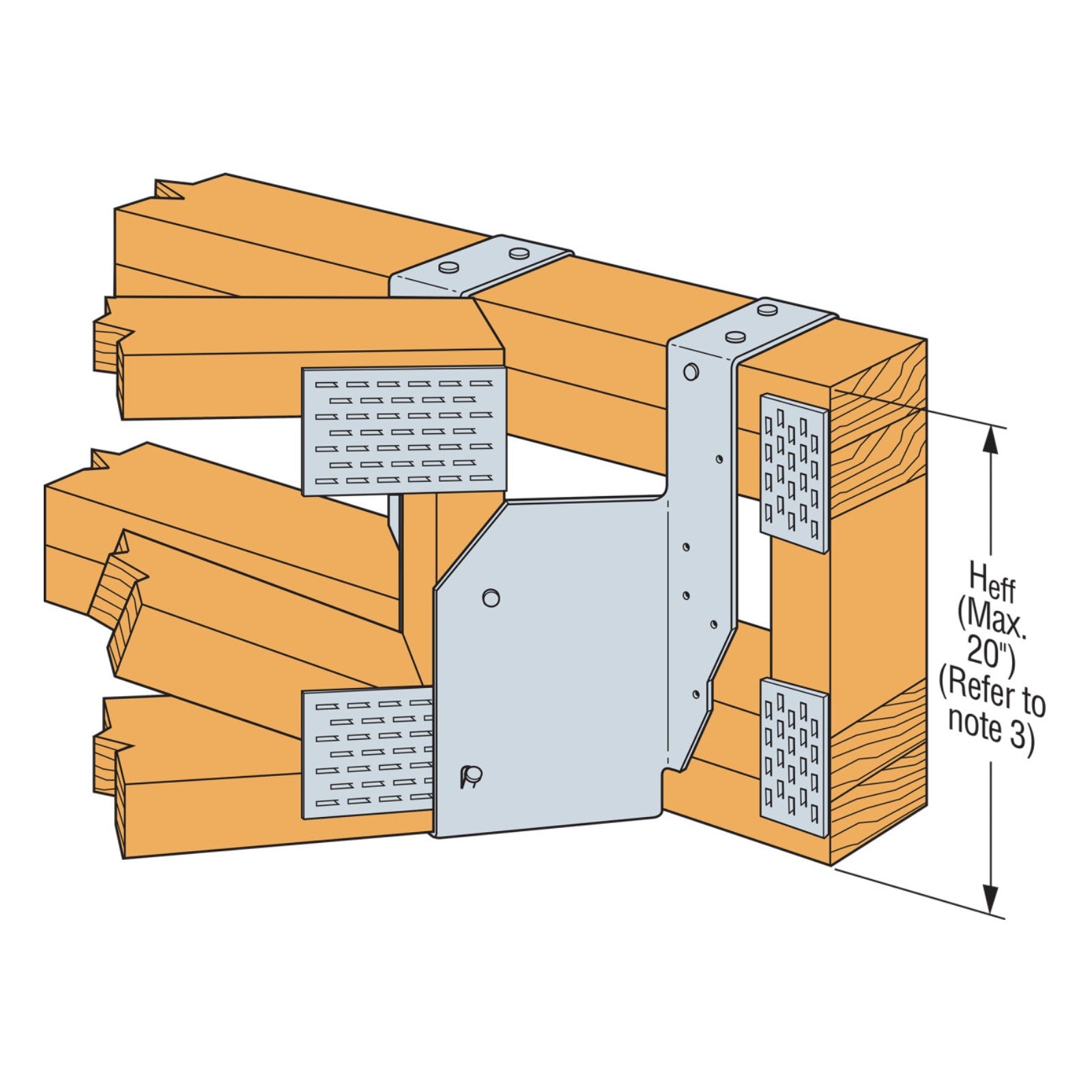 Simpson THAL422 4x22 Adjustable Truss Hanger, Skewed Left installation