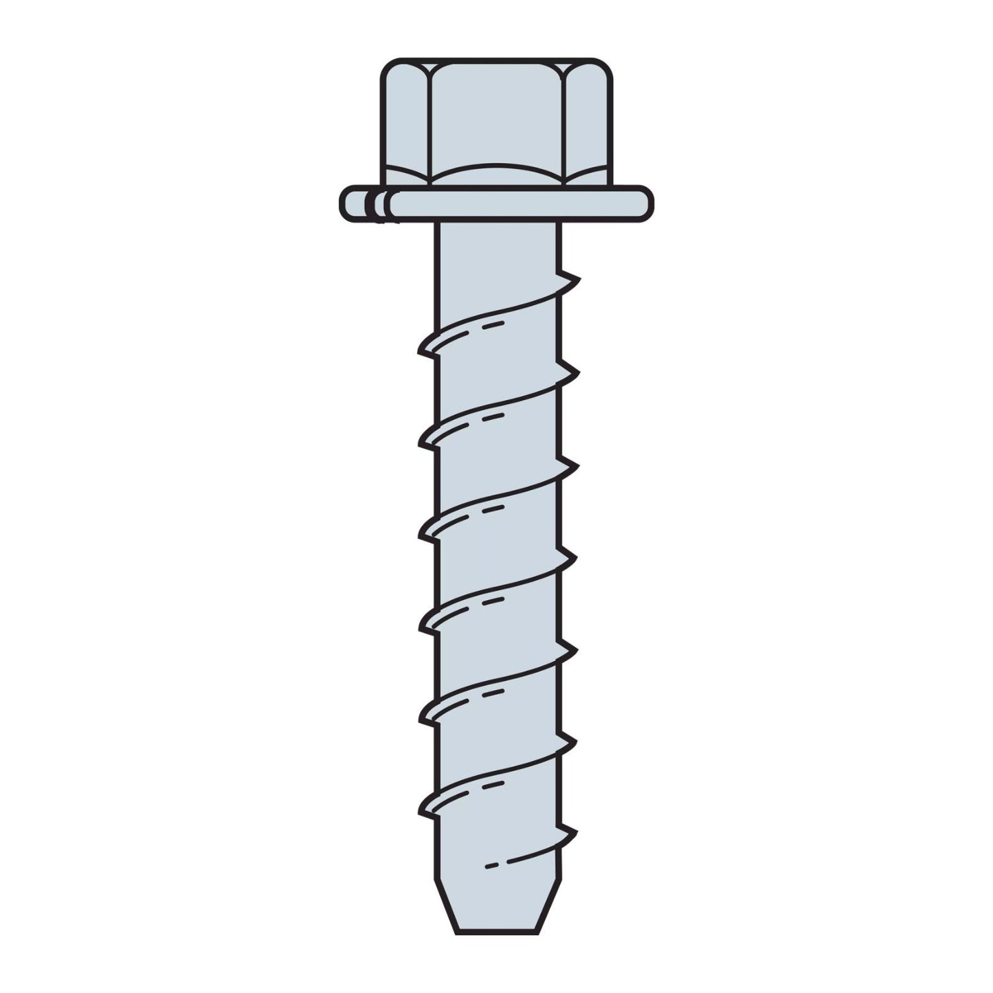 Simpson Strong-Tie THD37134H Titen hd concrete screw anchor illustration