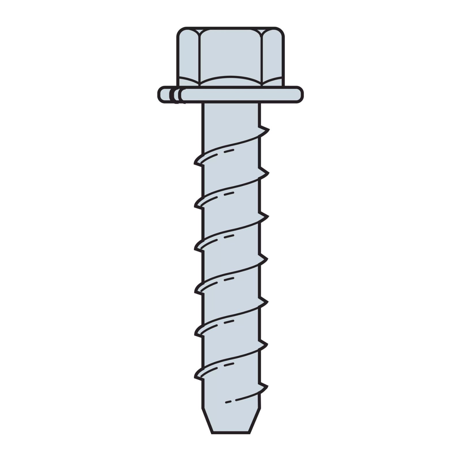 Simpson Strong-Tie THD37134H Titen hd concrete screw anchor illustration