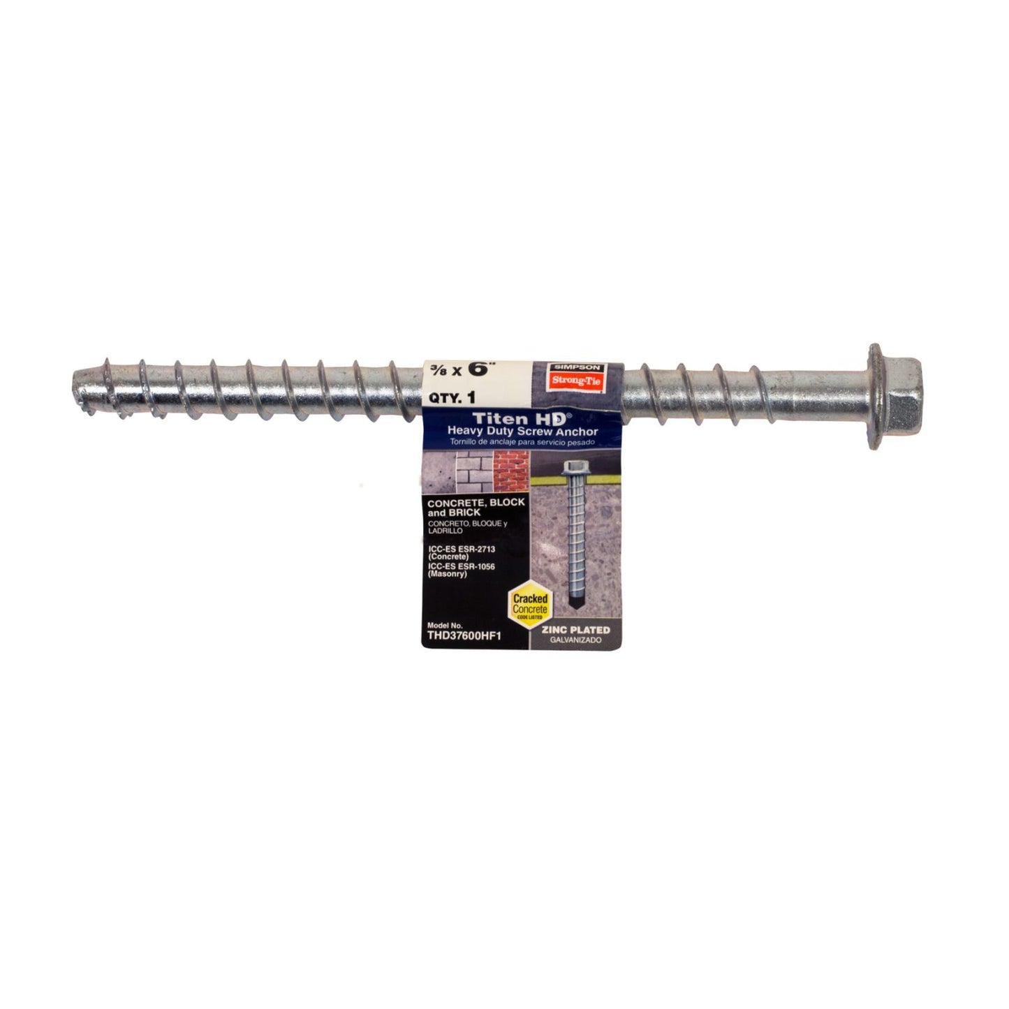 Simpson Strong-Tie THD37600HF1 titen hd concrete screw anchor packaging