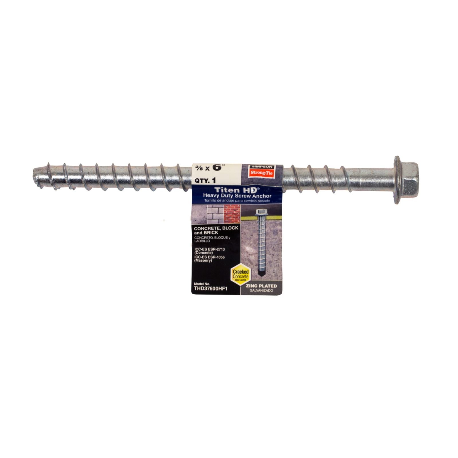 Simpson Strong-Tie THD37600HF1 titen hd concrete screw anchor packaging
