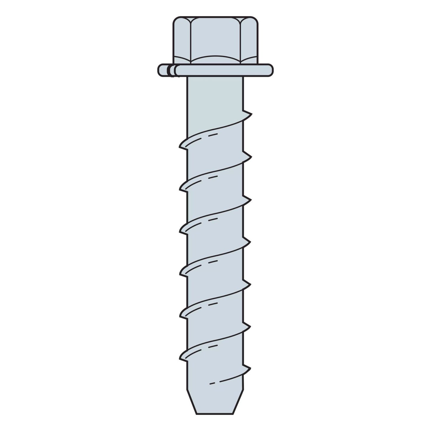 Simpson strong-tie THD50300HF1 titen hd concrete screw anchor illustration