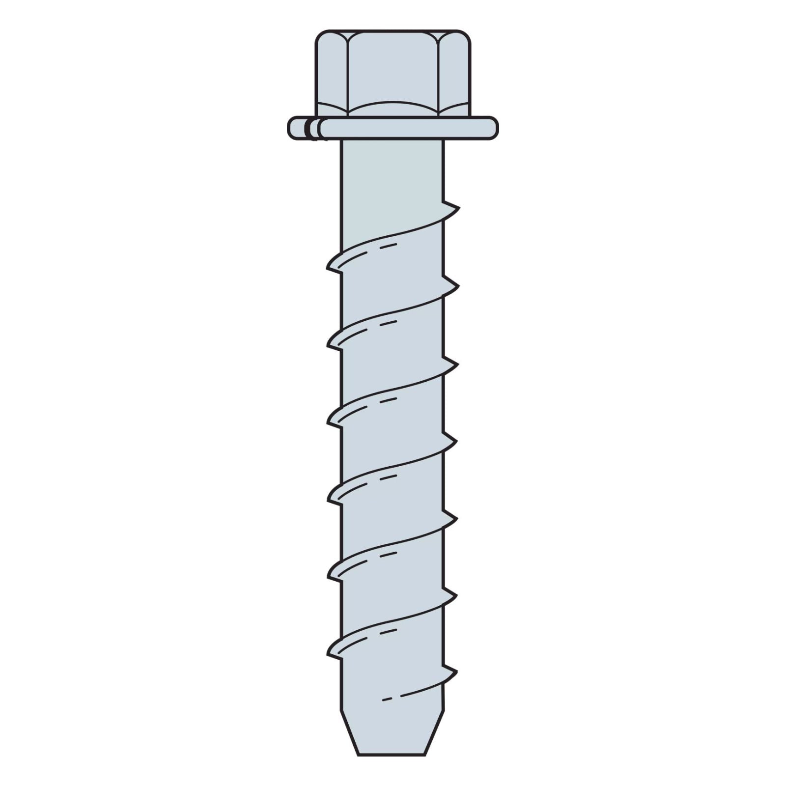 Simpson strong-tie THD50300HF1 titen hd concrete screw anchor illustration