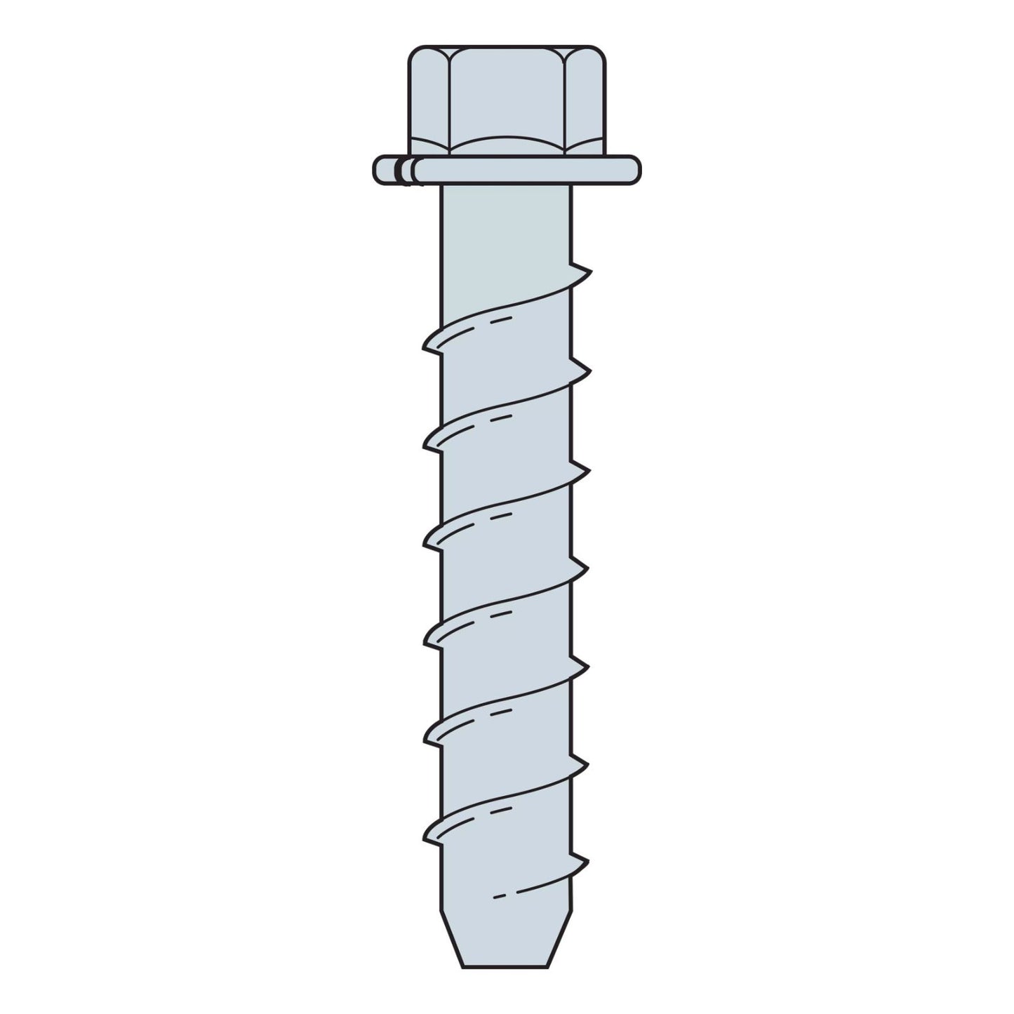 simpson strong-tie THD50300H titen hd concrete screw anchor illustration