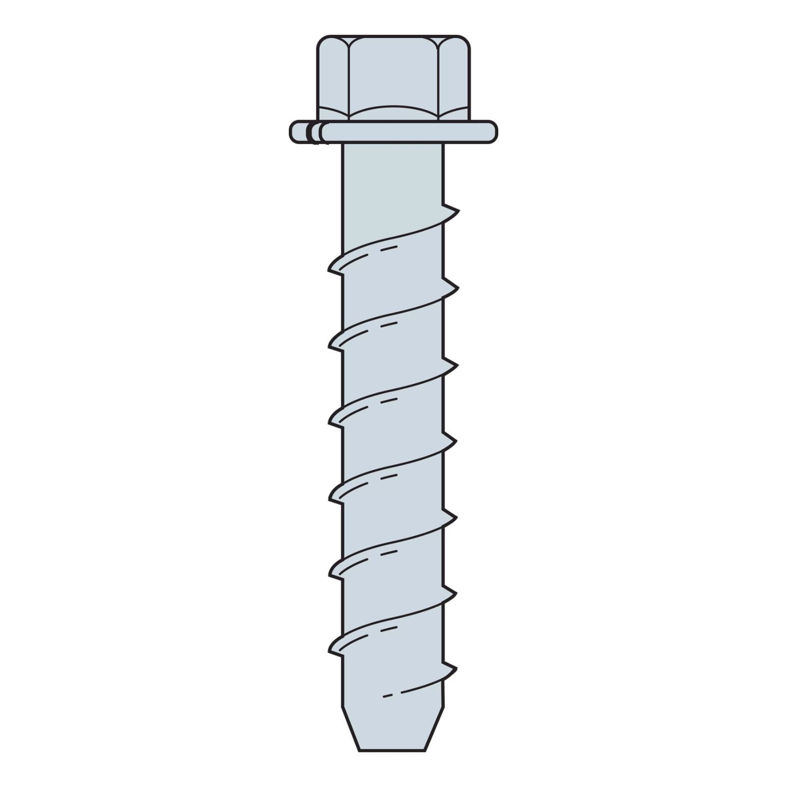 simpson strong-tie THD50300H titen hd concrete screw anchor illustration