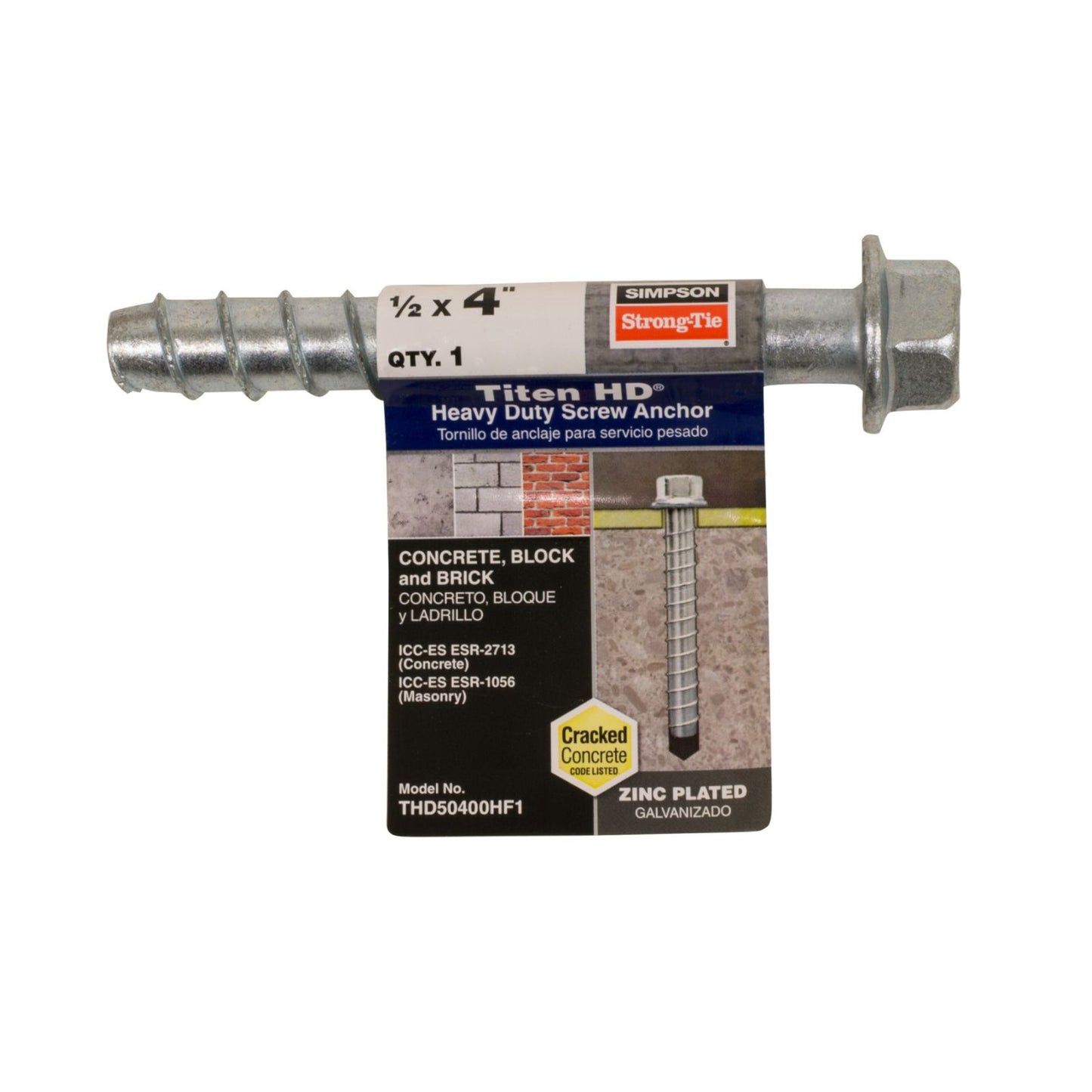 Simpson strong-tie THD50400HF1 concrete screw anchor packaging