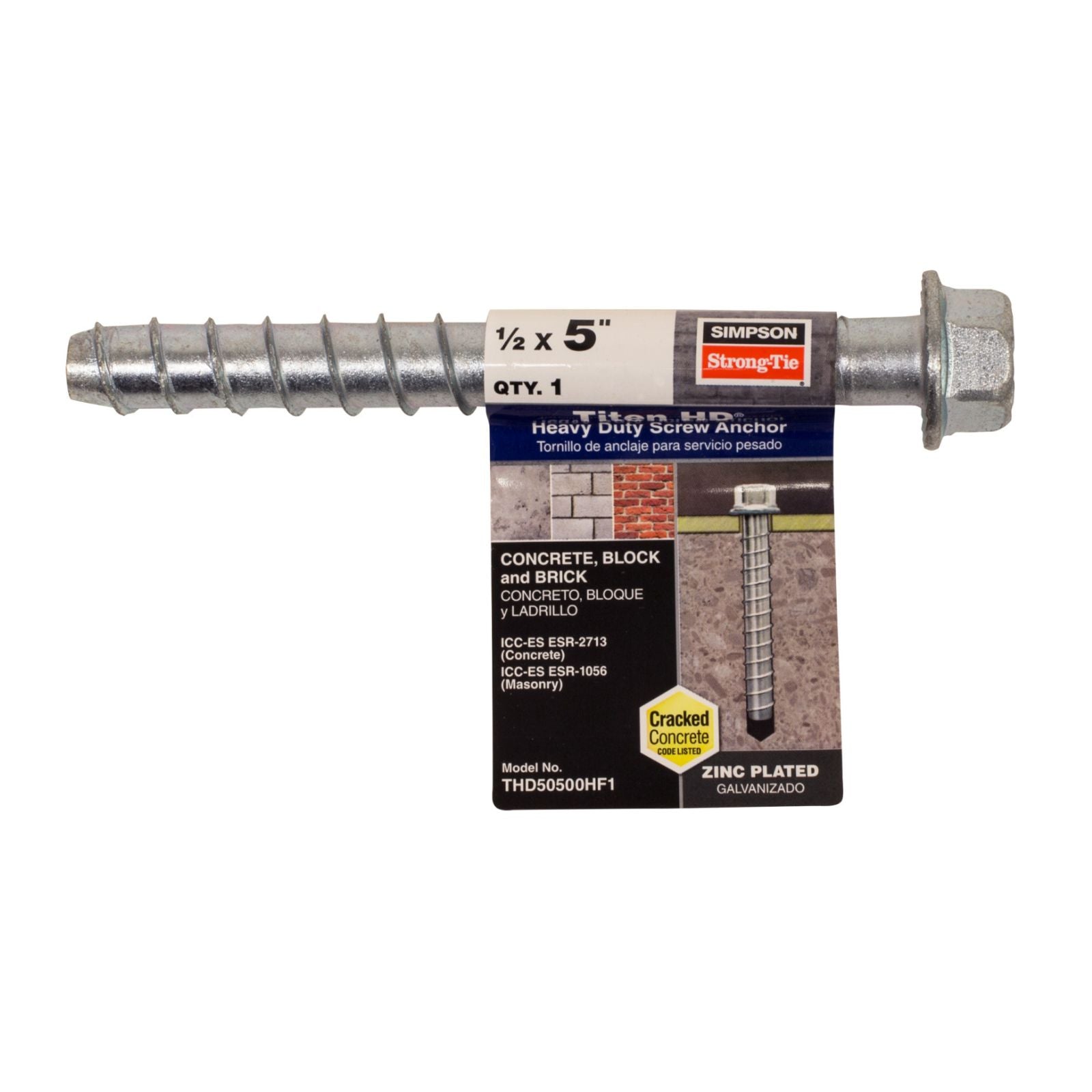 simpson strong tie THD50500HF1 concrete screw anchor packaging