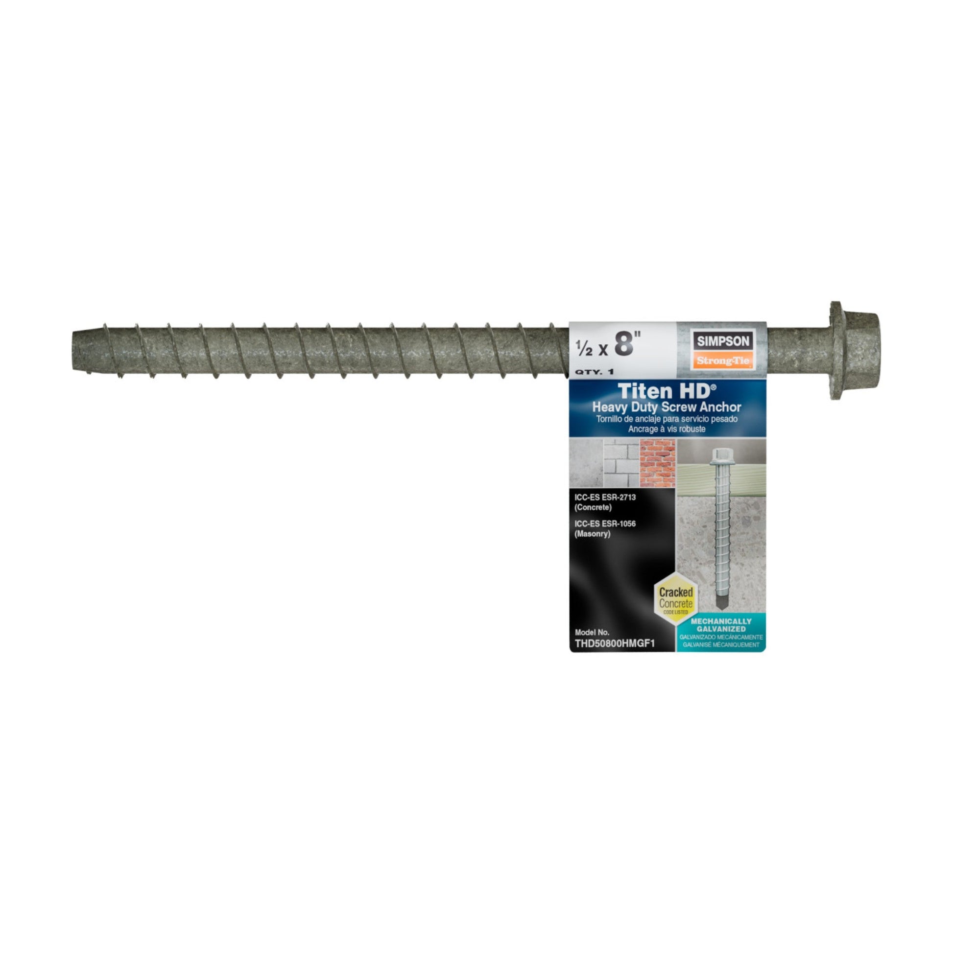 Simpson Titen HD Anchor Bolt Mechanically Galvanized