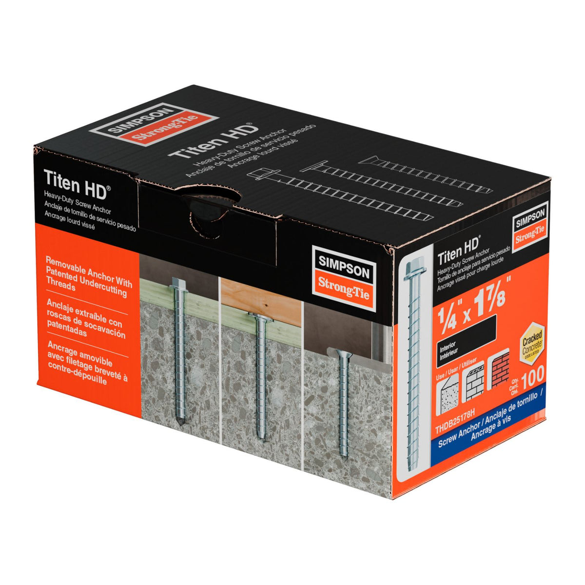 Simpson Strong-Tie THDB25178H Titen HD Concrete Screw Anchor packaging