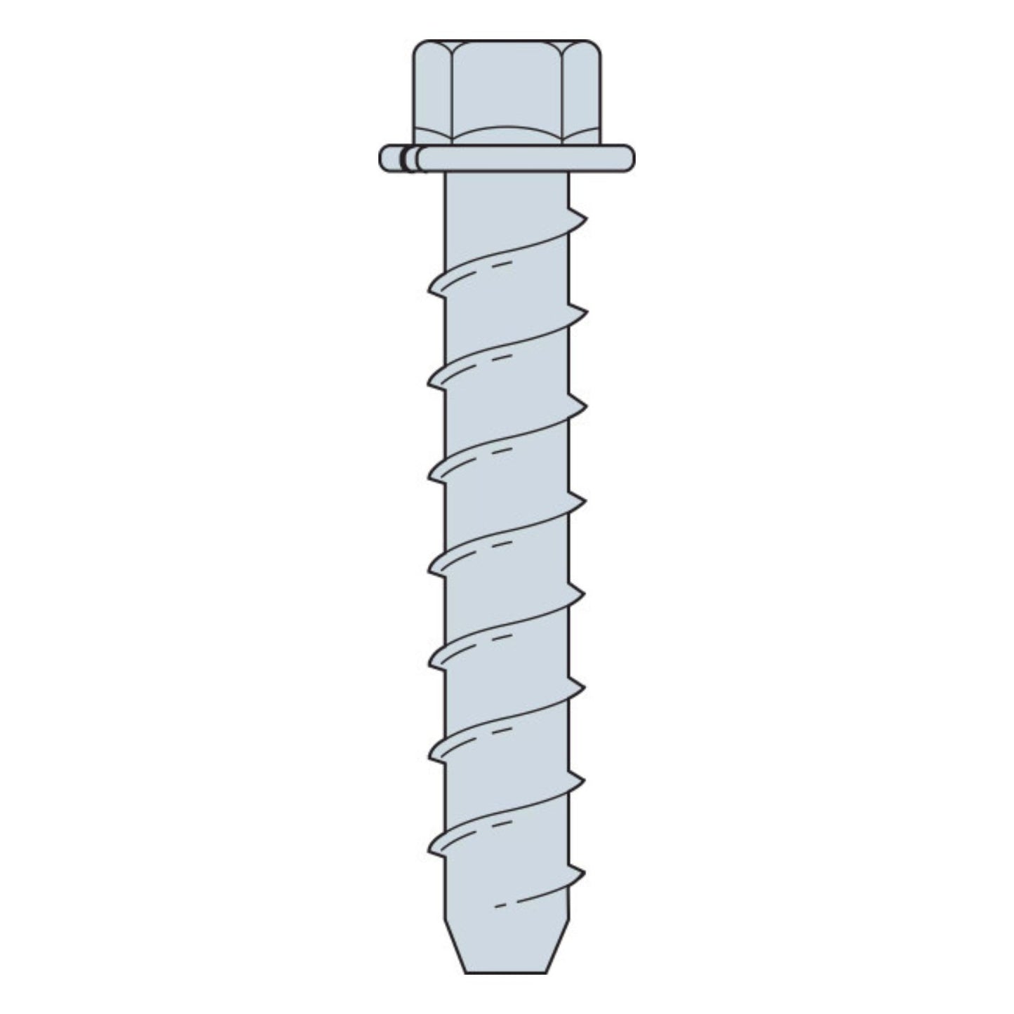 simpson strong tie THDB62400H titen hd concrete screw anchor illustration