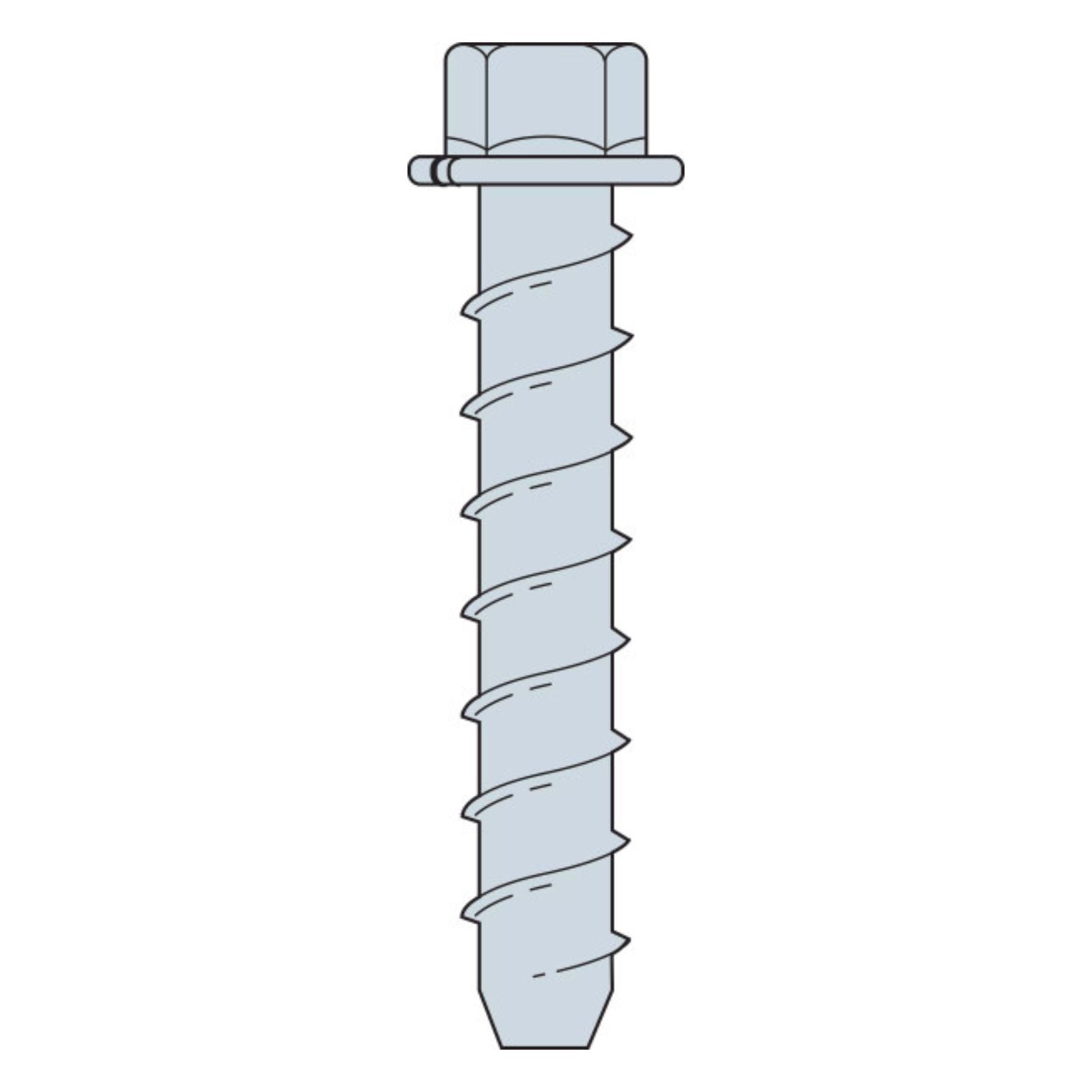 simpson strong tie THDB62400H titen hd concrete screw anchor illustration