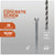 Concrete screw with drill bit on a gray background, featuring specifications.