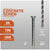 Concrete screw with drill bit specifications on a gray background