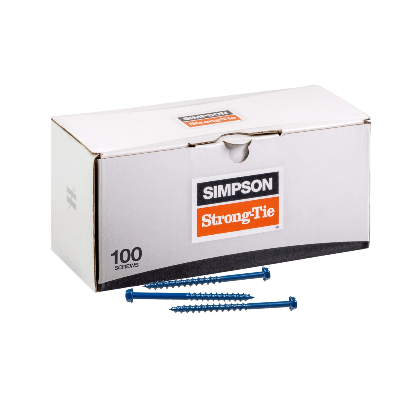 3/16" x 2-3/4" Strong-Tie Hex Head Titen Turbo Screw Anchor, Blue Zinc, Pkg 100