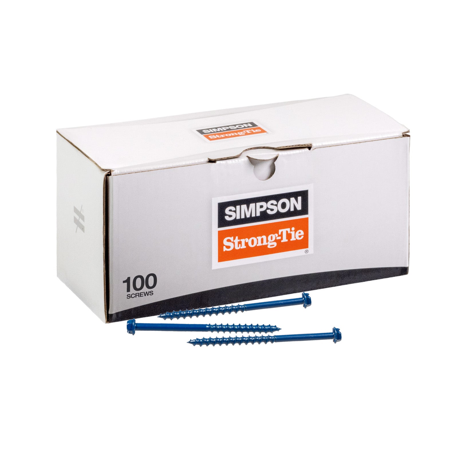 3/16" x 3-1/4" Strong-Tie Hex Head Titen Turbo Screw Anchor, Blue Zinc, Pkg 100
