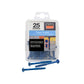 1/4"-2-3/4" Strong-Tie Flat Head Titen Turbo Screw Anchor, Blue Zinc, Pkg 25