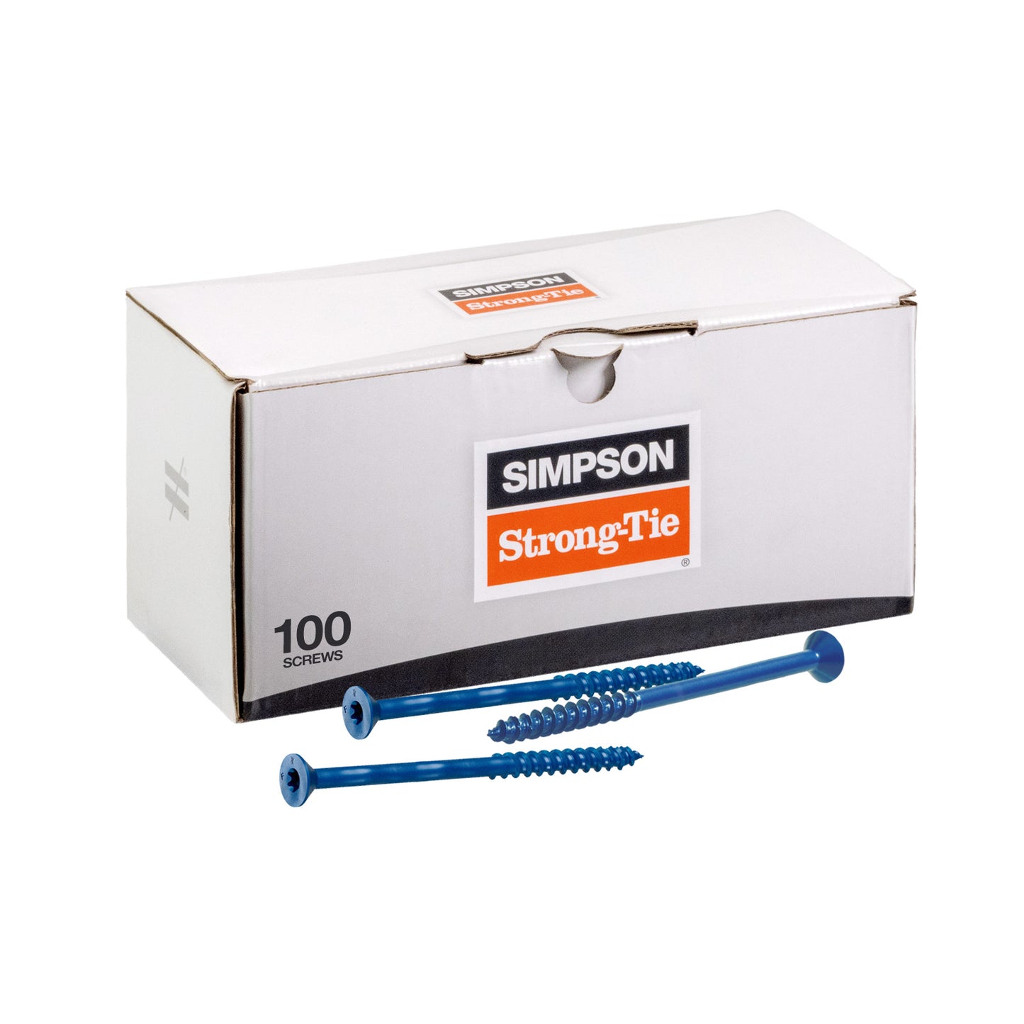 1/4" x 4" Strong-Tie Flat Head Titen Turbo Screw Anchor, Blue Zinc, Pkg 100