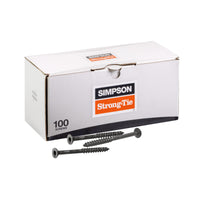 1/4" x 3-1/4" Strong-Tie Trim Head Titen Turbo Screw Anchor, Bronze Zinc, Pkg 100