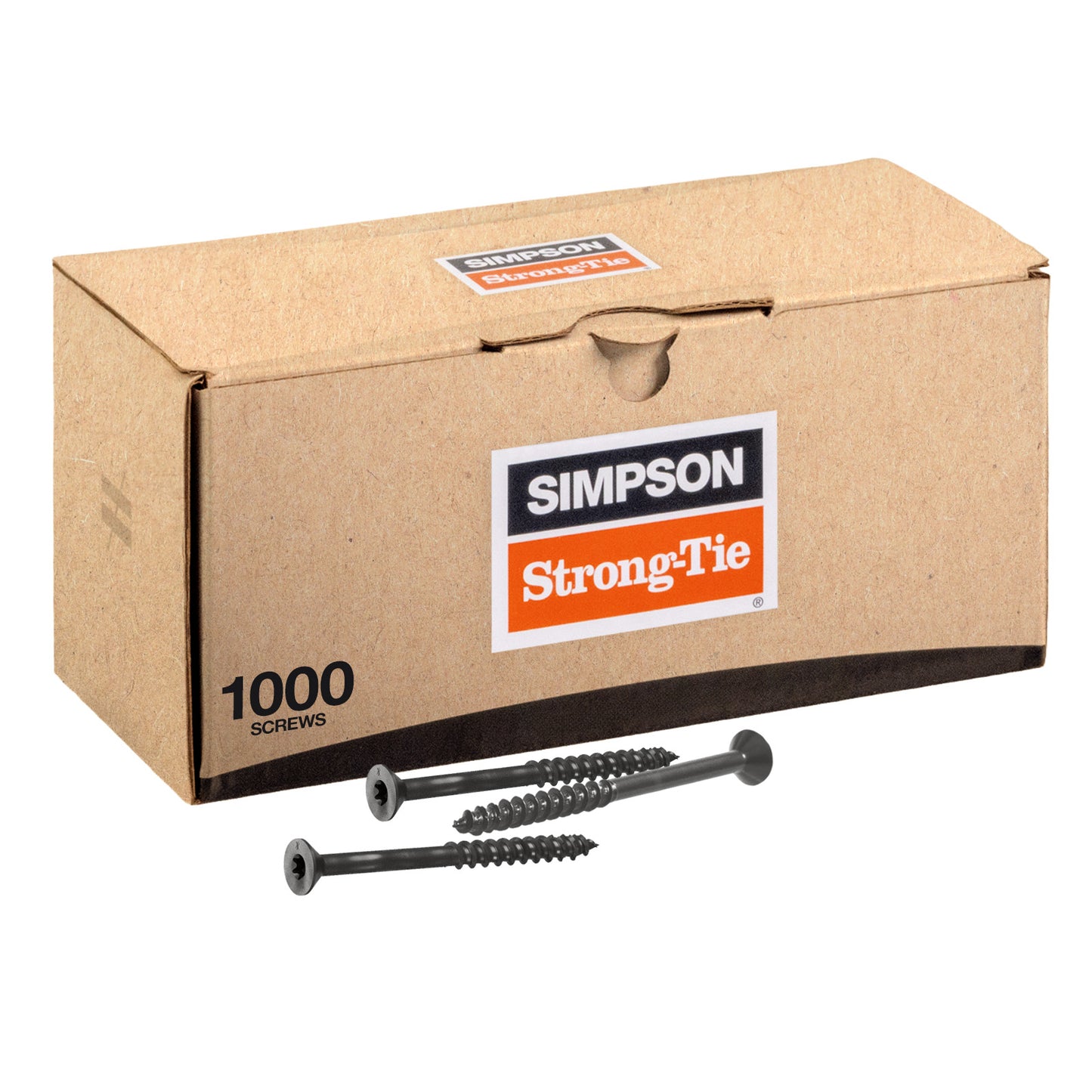 1/4" x 3-1/4" Strong-Tie Trim Head Titen Turbo Screw Anchor, Bronze Zinc, Pkg 1000