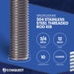 conquest threaded rod specifications 304 stainless steel