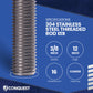 conquest threaded rod specifications 304 stainless steel