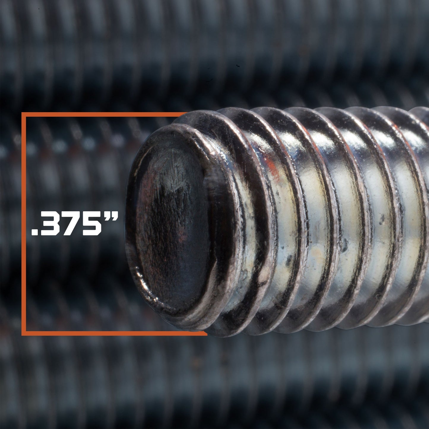 3/8"-16 x 2' 304 Stainless Steel Threaded Rod - Diameter