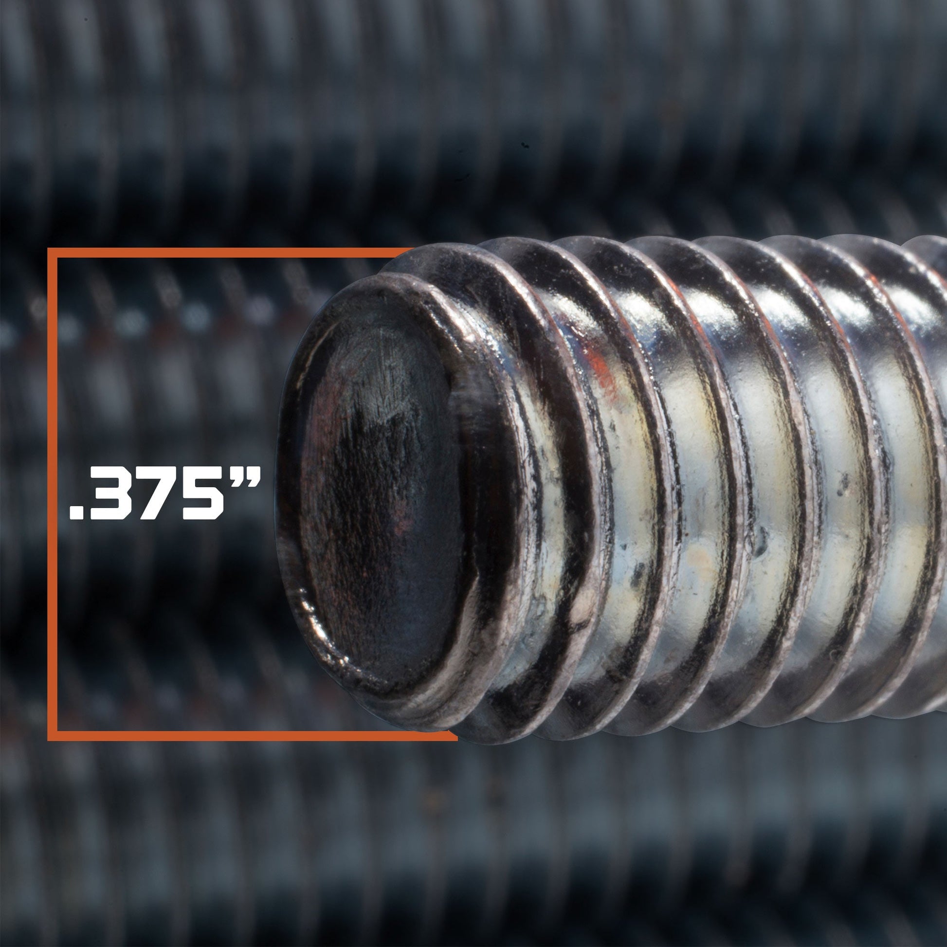 3/8"-16 x 2' 304 Stainless Steel Threaded Rod - Diameter