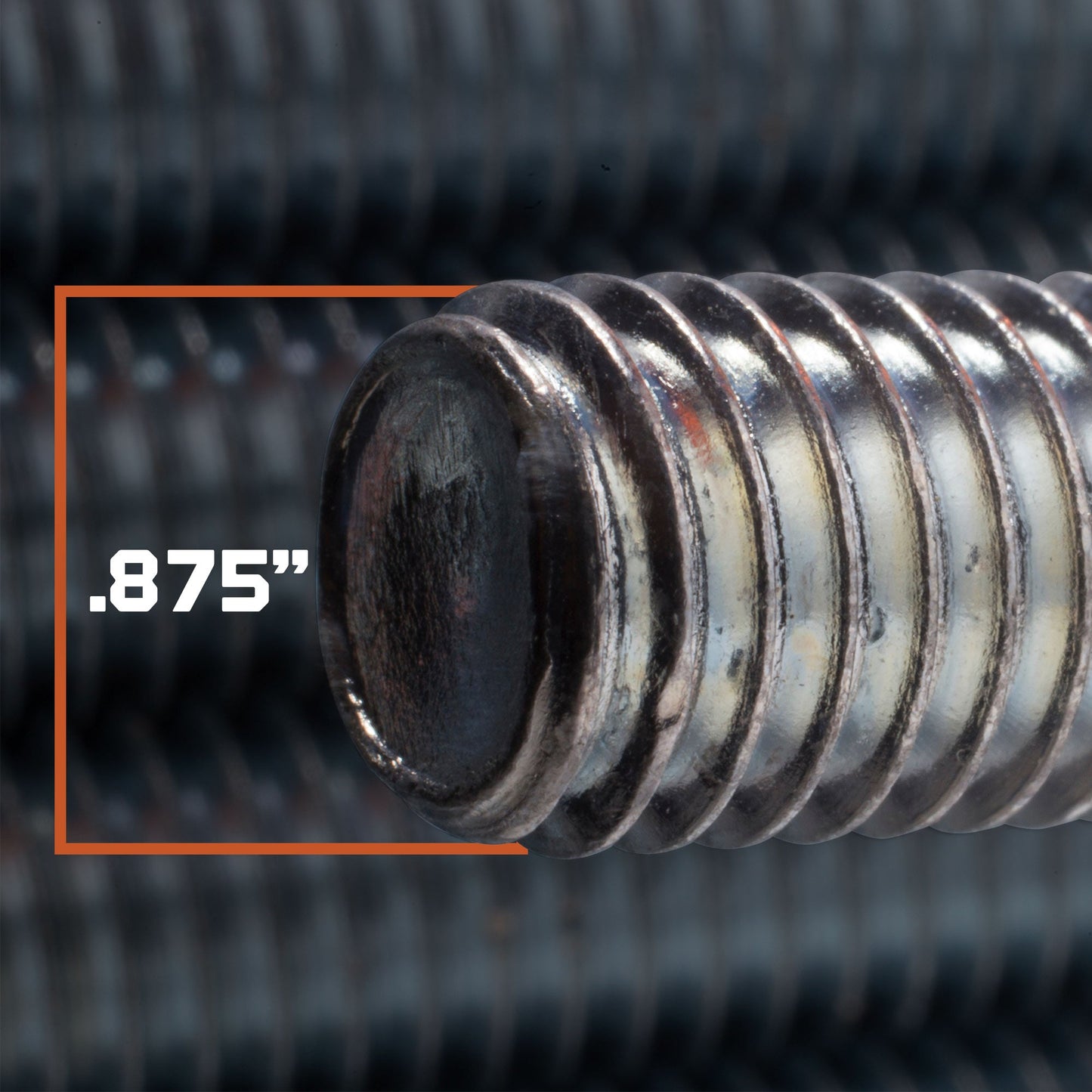 7/8"-9 x 3' 304 Stainless Steel Threaded Rod - Diameter