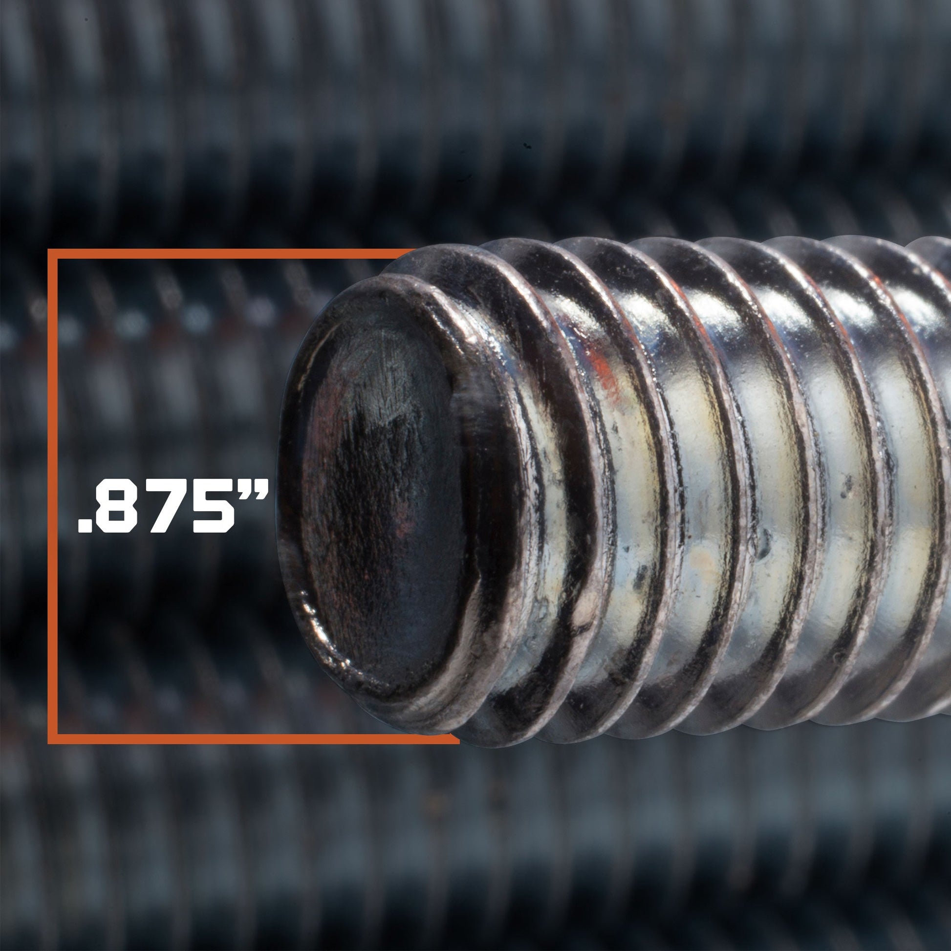 7/8"-9 x 3' 304 Stainless Steel Threaded Rod - Diameter