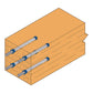 Wooden retaining cap with glued in threaded rod embedded in it on a white background