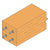 Wooden retaining cap with glued in threaded rod on a white background